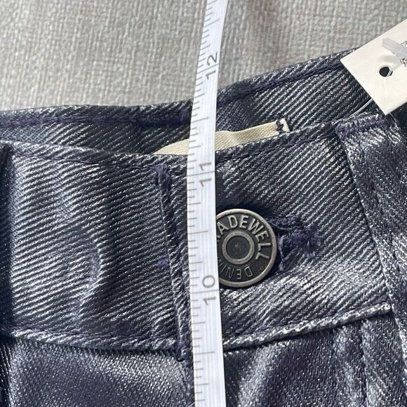 MADEWELL The '90s Straight Jean Size 24 Midnight Blue Foil NWT Rocker Band Retro - Picture 9 of 13